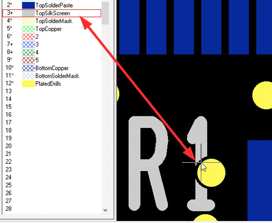 Clip silk screen data